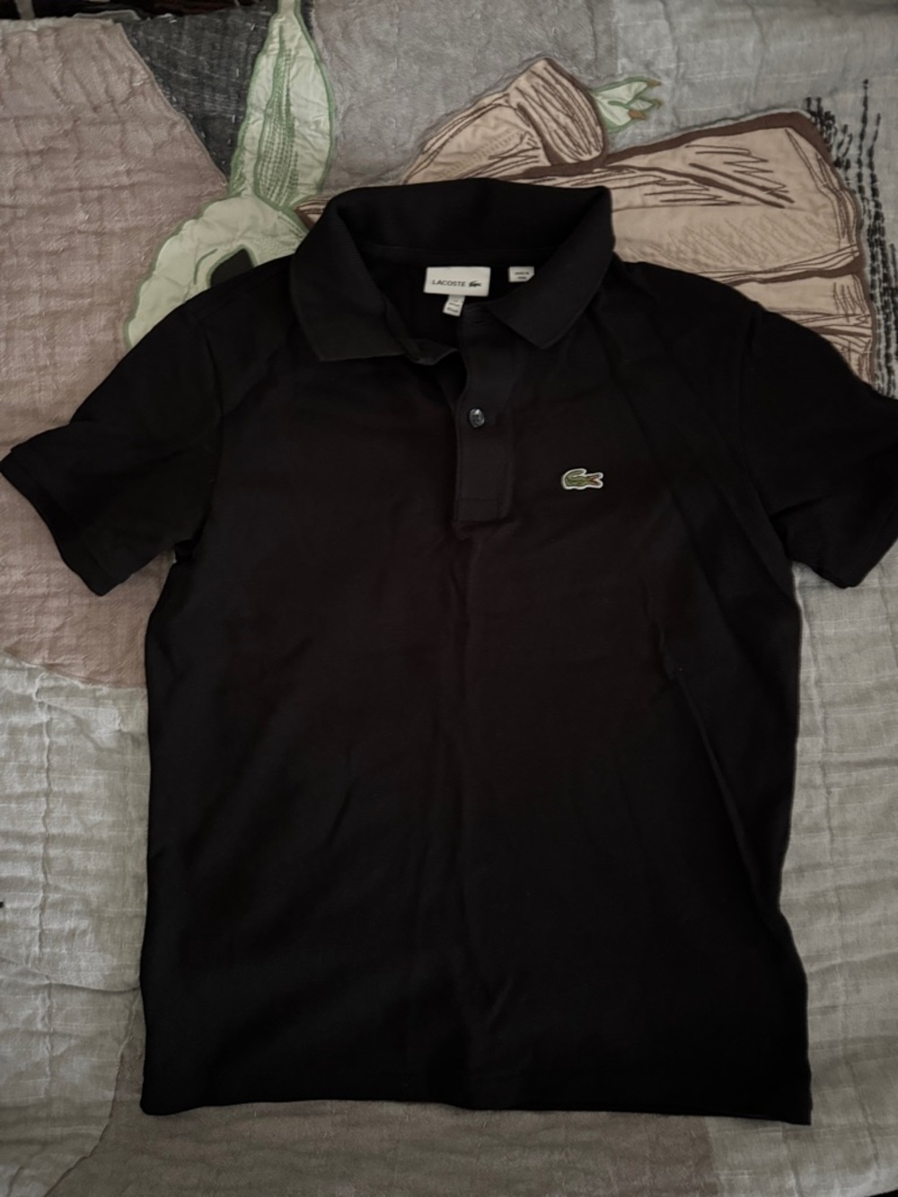 Lacoste Black Polo Size 14, Like NEW